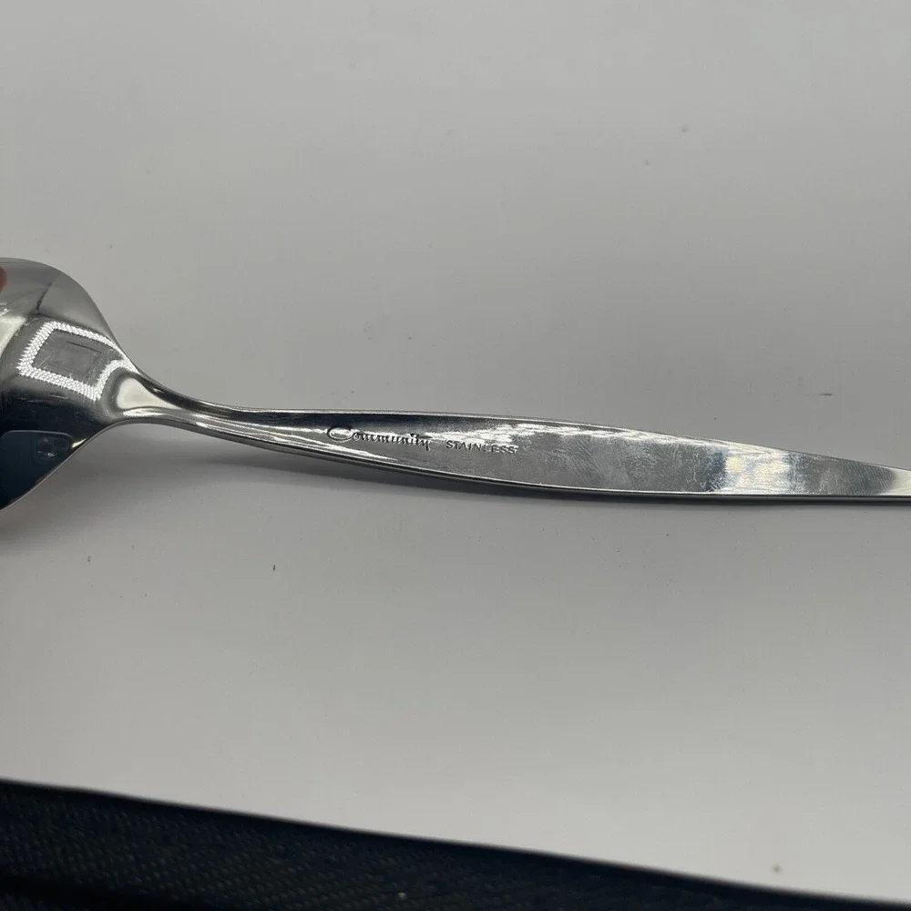 Oneida Community Venetia MCM Soup Spoons Stainless Flatware‎ Lot Set Of 4